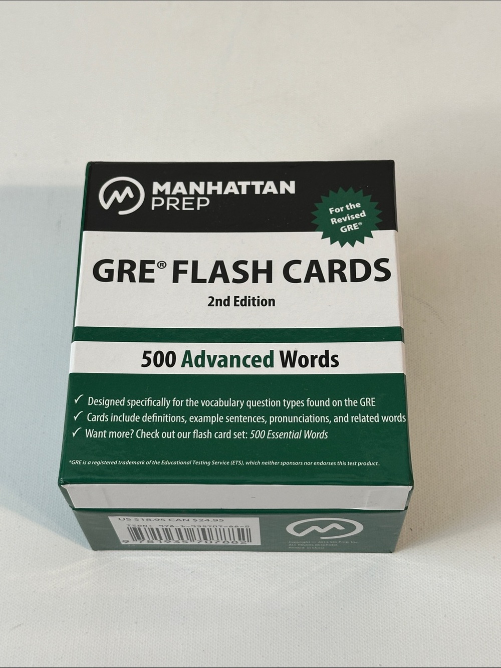 MANHATTAN PREP - GRE FLASH CARDS - SECOND EDITION - 500 ADVANCED WORDS